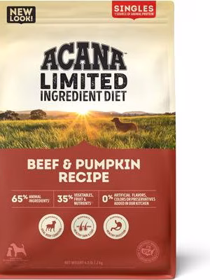 ACANA Singles Limited Ingredients Grain-Free High-Protein Dry Dog Food, 4.5/13/22.5-lb bag