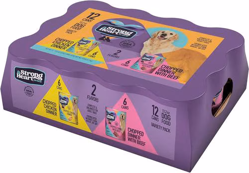068ad8d1-9507-7729-8000-8c009721e767._AC_SX500_SY400_QL75_V1_ A Strong Heart Chicken & Rice Dinner Wet Dog Food, 13.2-oz can, case of 12 - Image 1